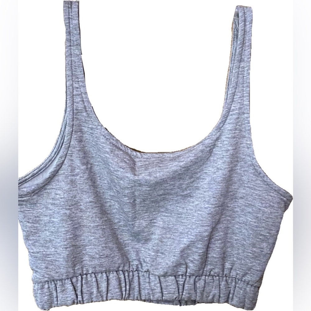 Cropped grey loose tank/shirt